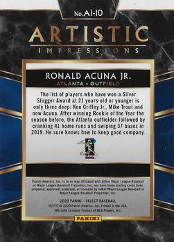 2020 Panini Select - Artistic Impressions #AI-10 Ronald Acuna Jr. Back
