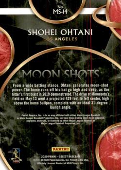 2020 Panini Select - Moon Shots #MS-14 Shohei Ohtani Back