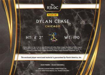 2020 Panini Select - Rookie Jumbo Swatch #RJS-DC Dylan Cease Back