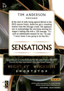 2020 Panini Select - Sensations #S-9 Tim Anderson Back