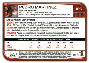2008 Bowman Chrome - Refractors #186 Pedro Martinez Back