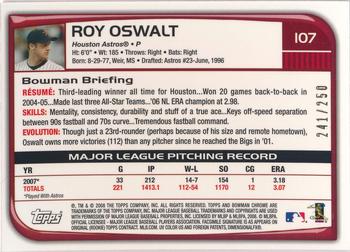 2008 Bowman Chrome - X-Fractors #107 Roy Oswalt Back