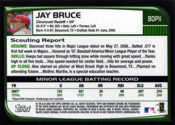 2008 Bowman Draft Picks & Prospects - Chrome #BDP11 Jay Bruce Back