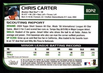 2008 Bowman Draft Picks & Prospects - Chrome #BDP12 Chris Carter Back