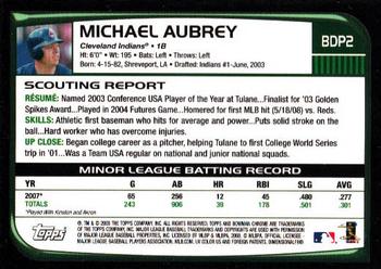 2008 Bowman Draft Picks & Prospects - Chrome #BDP2 Michael Aubrey Back