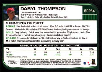 2008 Bowman Draft Picks & Prospects - Chrome #BDP34 Daryl Thompson Back