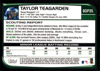 2008 Bowman Draft Picks & Prospects - Chrome #BDP35 Taylor Teagarden Back