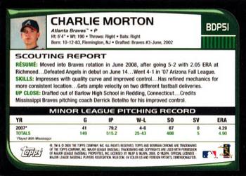 2008 Bowman Draft Picks & Prospects - Chrome #BDP51 Charlie Morton Back