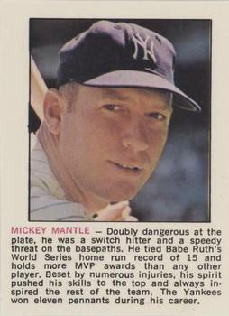 1973 Steady Records All-Star Tips LP #NNO Mickey Mantle Front