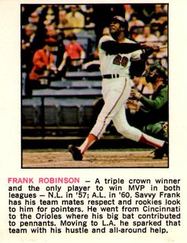 1973 Steady Records All-Star Tips LP #NNO Frank Robinson Front
