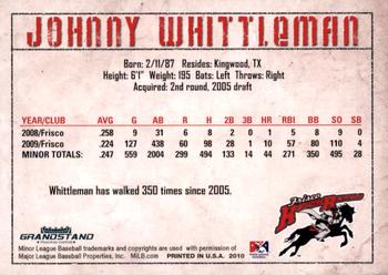 2010 Grandstand Frisco RoughRiders #NNO Johnny Whittleman Back