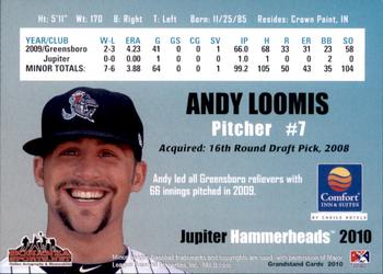2010 Grandstand Jupiter Hammerheads #NNO Andy Loomis Back