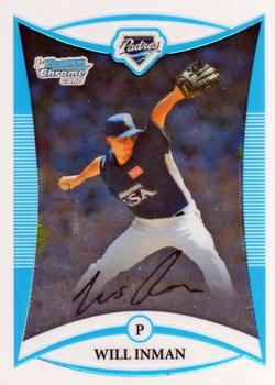 2008 Bowman Draft Picks & Prospects - Chrome Prospects #BDPP88 Will Inman Front