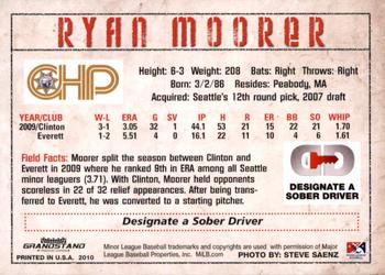 2010 Grandstand High Desert Mavericks #NNO Ryan Moorer Back
