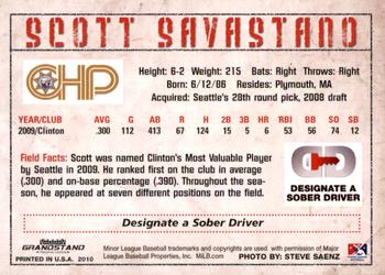 2010 Grandstand High Desert Mavericks #NNO Scott Savastano Back