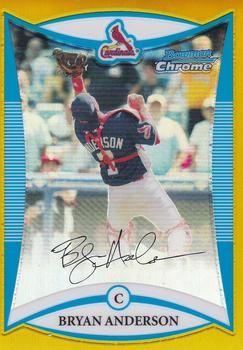 2008 Bowman Draft Picks & Prospects - Chrome Prospects Gold Refractors #BDPP96 Bryan Anderson Front