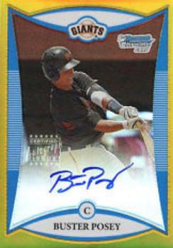 2008 Bowman Draft Picks & Prospects - Chrome Prospects Gold Refractors #BDPP128 Buster Posey Front