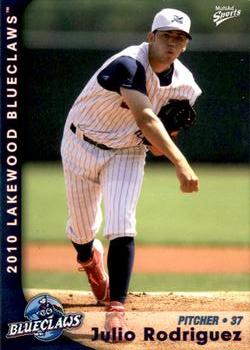 2010 MultiAd Lakewood BlueClaws #20 Julio Rodriguez Front