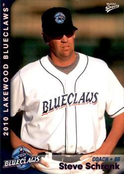 2010 MultiAd Lakewood BlueClaws #33 Steve Schrenk Front