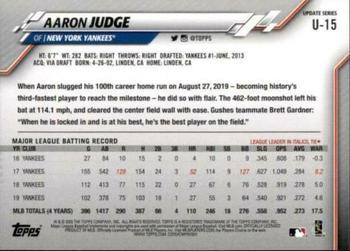 2020 Topps Update #U-15 Aaron Judge Back