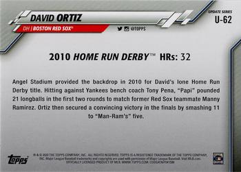 2020 Topps Update #U-62 David Ortiz Back