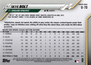 2020 Topps Update #U-70 Skye Bolt Back