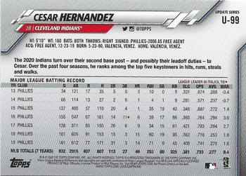 2020 Topps Update #U-99 Cesar Hernandez Back