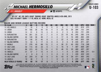 2020 Topps Update #U-103 Michael Hermosillo Back