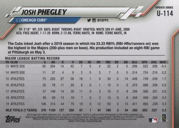 2020 Topps Update #U-114 Josh Phegley Back