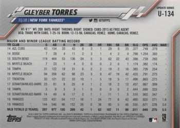 2020 Topps Update #U-134 Gleyber Torres Back
