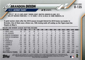 2020 Topps Update #U-135 Brandon Dixon Back