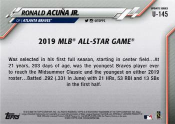 2020 Topps Update #U-145 Ronald Acuña Jr. Back