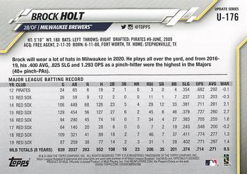 2020 Topps Update #U-176 Brock Holt Back