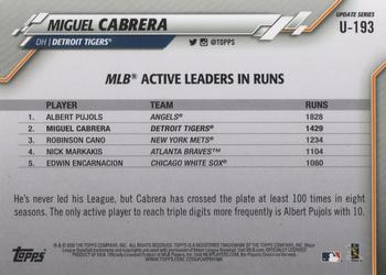 2020 Topps Update #U-193 Miguel Cabrera Back