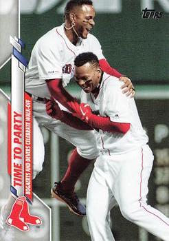 2020 Topps Update #U-273 Time to Party (Rafael Devers / Xander Bogaerts) Front