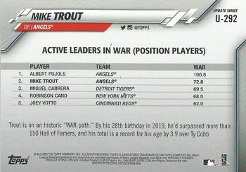 2020 Topps Update #U-292 Mike Trout Back