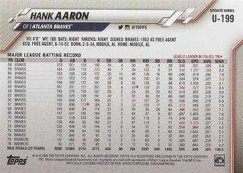 2020 Topps Update #U-199 Hank Aaron Back