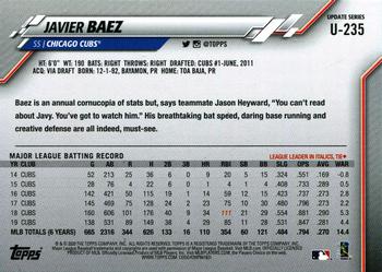 2020 Topps Update #U-235 Javier Baez Back