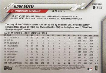 2020 Topps Update #U-255 Juan Soto Back