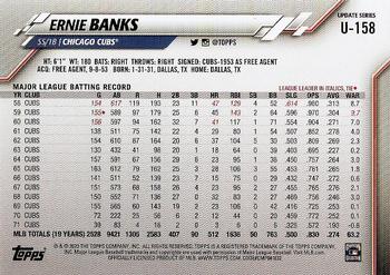2020 Topps Update #U-158 Ernie Banks Back
