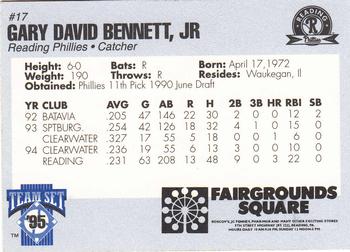 1995 Reading Phillies #NNO Gary Bennett Back