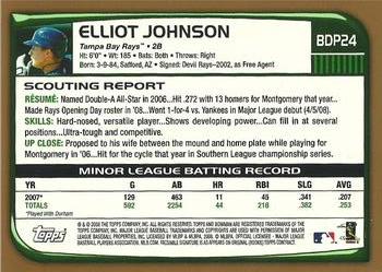 2008 Bowman Draft Picks & Prospects - Gold #BDP24 Elliot Johnson  Back
