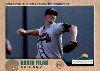 2010 Grandstand Appalachian League Top Prospects #NNO David Filak Front