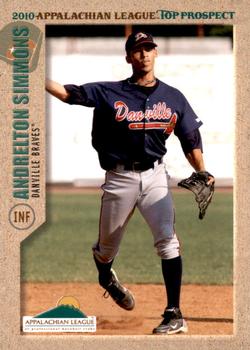 2010 Grandstand Appalachian League Top Prospects #NNO Andrelton Simmons Front