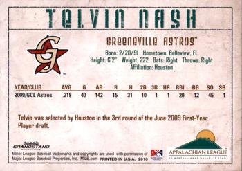 2010 Grandstand Appalachian League Top Prospects #NNO Telvin Nash Back