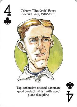 2008 Hero Decks Chicago Cubs Baseball Heroes Playing Cards #4♣️ Johnny Evers Front