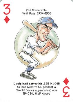 2008 Hero Decks Chicago Cubs Baseball Heroes Playing Cards #3♦️ Phil Cavarretta Front