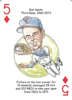 2008 Hero Decks Chicago Cubs Baseball Heroes Playing Cards #5♦️ Ron Santo Front