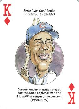 2008 Hero Decks Chicago Cubs Baseball Heroes Playing Cards #K♦️ Ernie Banks Front