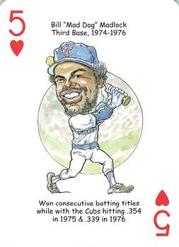 2008 Hero Decks Chicago Cubs Baseball Heroes Playing Cards #5♥️ Bill Madlock Front